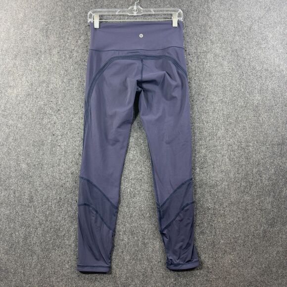 Lululemon Fresh in Mesh Leggings Women's 6 Navy Blue Mesh 25" Athletic - Picture 7 of 9